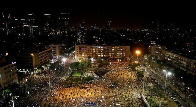 تظاهرة في تل أبيب ضد سياسة رئيس الوزراء بنيامين نتنياهو
