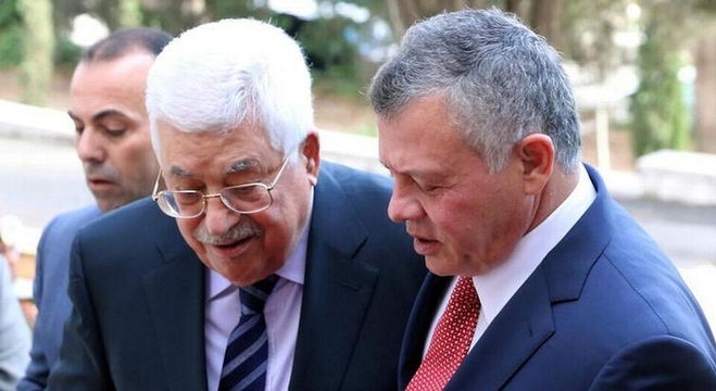 الملك عبدالله الثاني والرئيس الفلسطيني محمود عباس