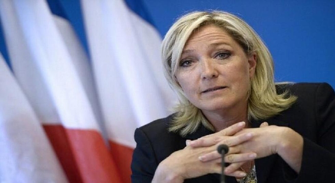 زعيمة كتلة التجمع الوطني في البرلمان الفرنسي، مارين لوبان